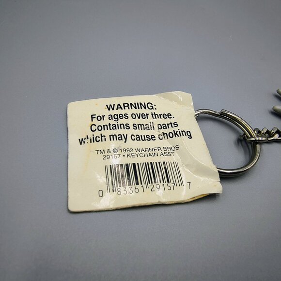 Bugs Bunny Keychain Key Ring Carrot Hanging on Rope Applause Vintage NWT - Picture 10 of 10